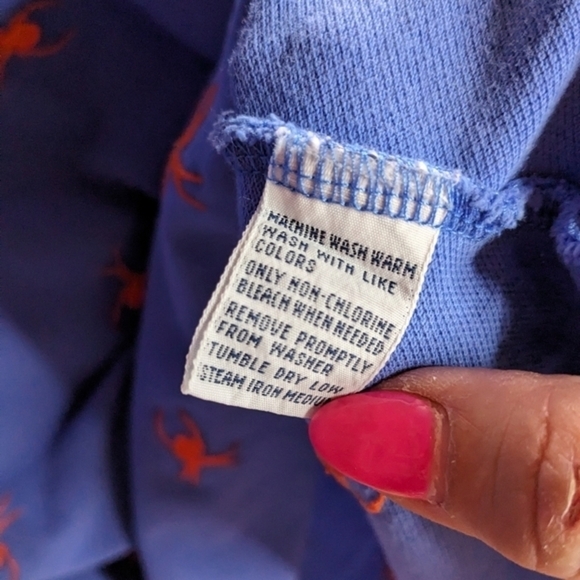 Halloween Polo‎ by Ralph Lauren Large Custom Fit Blue Polo w/ Embroidered Spider - Picture 5 of 10